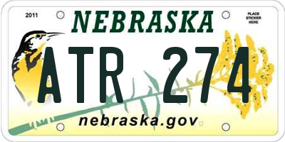 NE license plate ATR274