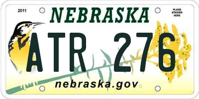 NE license plate ATR276