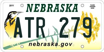 NE license plate ATR279