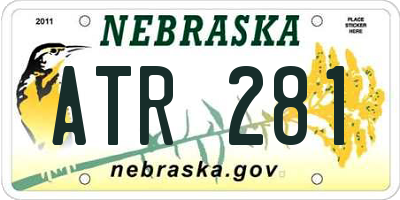 NE license plate ATR281