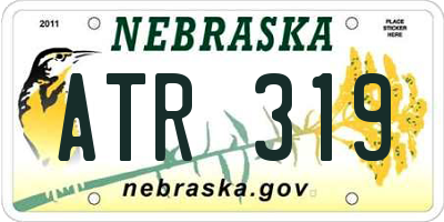 NE license plate ATR319