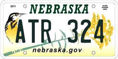 NE license plate ATR324