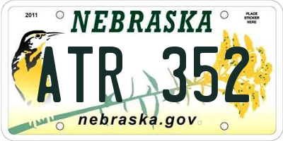 NE license plate ATR352