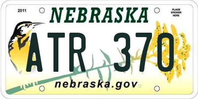 NE license plate ATR370
