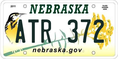 NE license plate ATR372