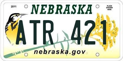 NE license plate ATR421