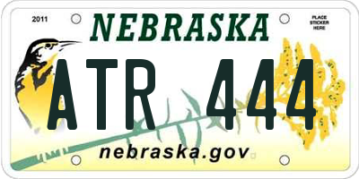 NE license plate ATR444