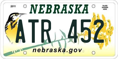 NE license plate ATR452