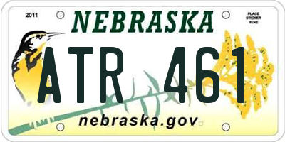 NE license plate ATR461