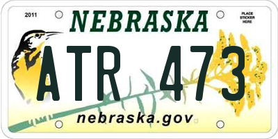 NE license plate ATR473