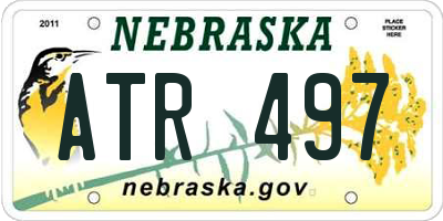 NE license plate ATR497