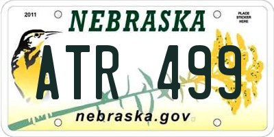 NE license plate ATR499
