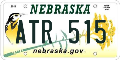 NE license plate ATR515