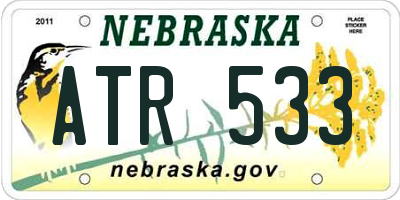 NE license plate ATR533