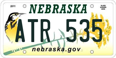 NE license plate ATR535