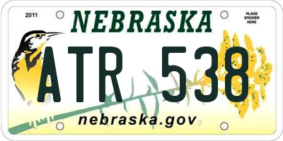 NE license plate ATR538