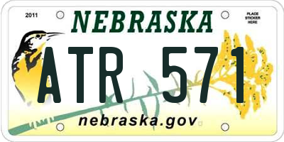 NE license plate ATR571