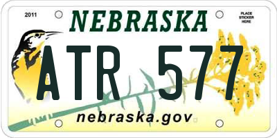 NE license plate ATR577