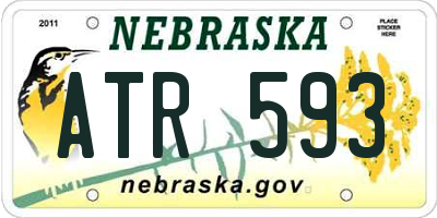 NE license plate ATR593