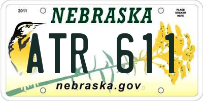 NE license plate ATR611