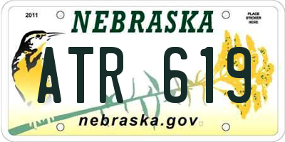 NE license plate ATR619