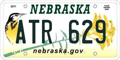 NE license plate ATR629