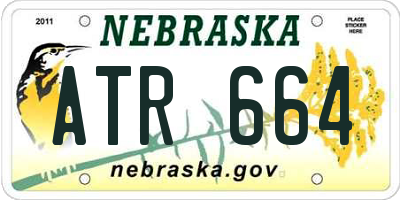 NE license plate ATR664