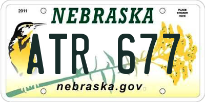 NE license plate ATR677