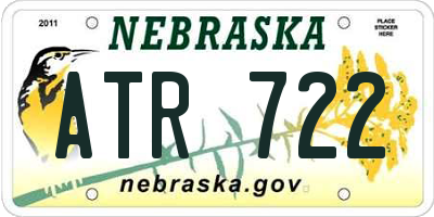 NE license plate ATR722
