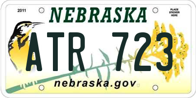 NE license plate ATR723