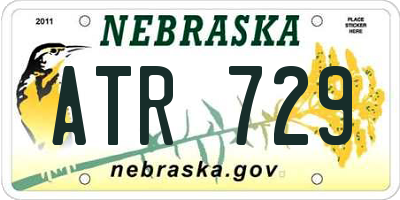 NE license plate ATR729