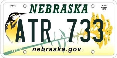 NE license plate ATR733