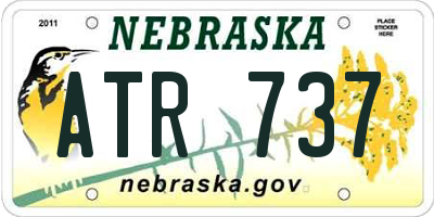 NE license plate ATR737
