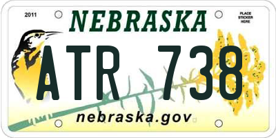 NE license plate ATR738