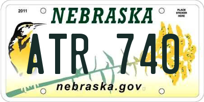 NE license plate ATR740