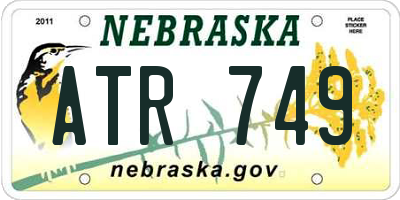 NE license plate ATR749