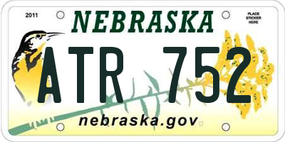 NE license plate ATR752