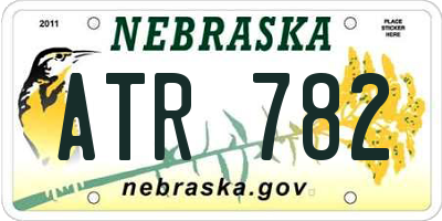 NE license plate ATR782