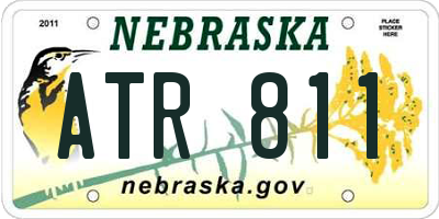 NE license plate ATR811