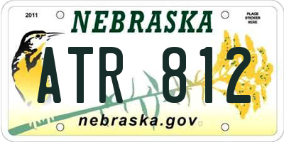 NE license plate ATR812