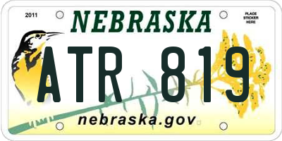 NE license plate ATR819