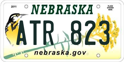 NE license plate ATR823