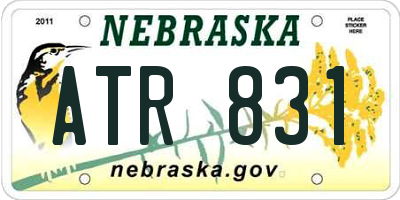 NE license plate ATR831