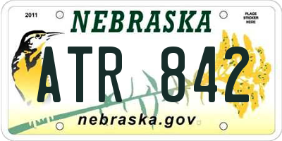 NE license plate ATR842