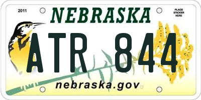 NE license plate ATR844