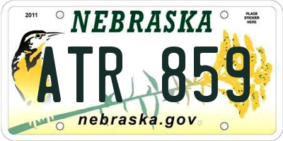 NE license plate ATR859