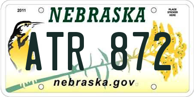 NE license plate ATR872