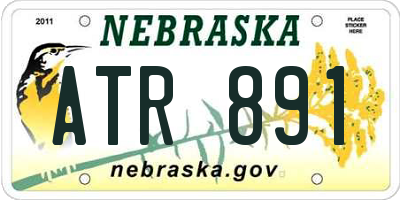 NE license plate ATR891