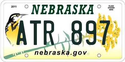 NE license plate ATR897