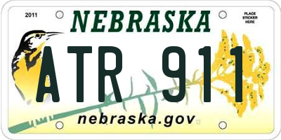 NE license plate ATR911